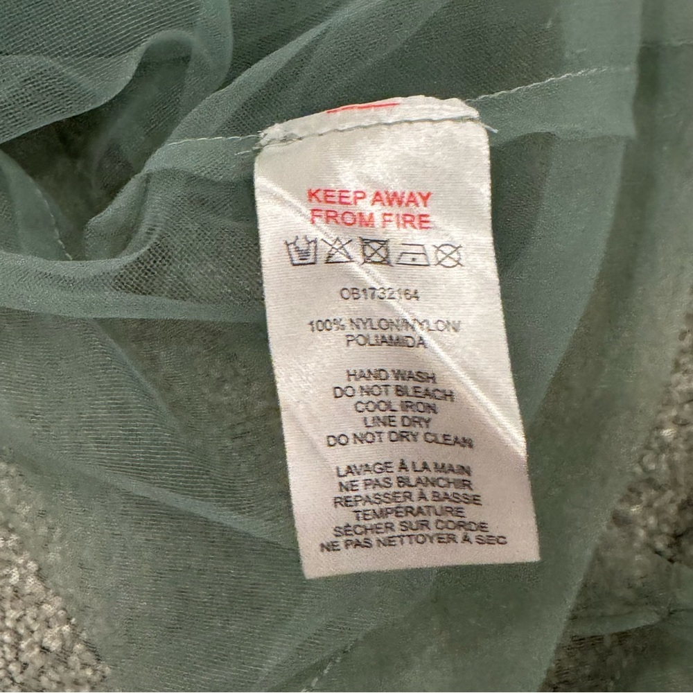 Anthropologie Maeve Sleeveless Sheer Tulle Overlay Duster One Size Green - Picture 8 of 9